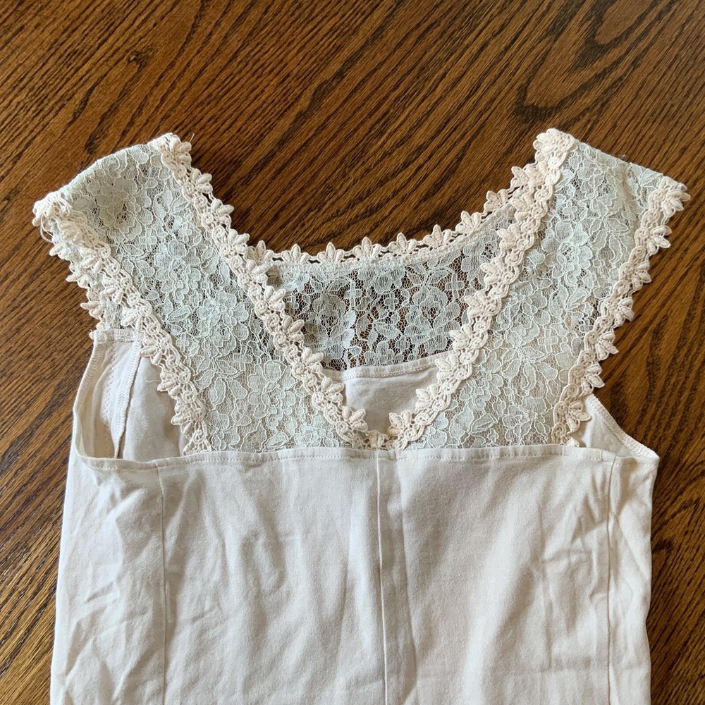 Express Lace Stretch Shirt S Floral Top Boho Fairy Sheer Top Whimsy EUC - Picture 7 of 9